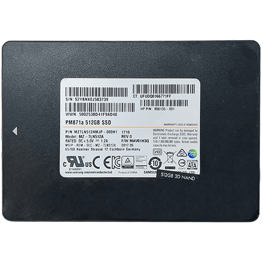 Samsung PM871a 512GB SATA 2.5 Inch Internal SSD (Original Used)