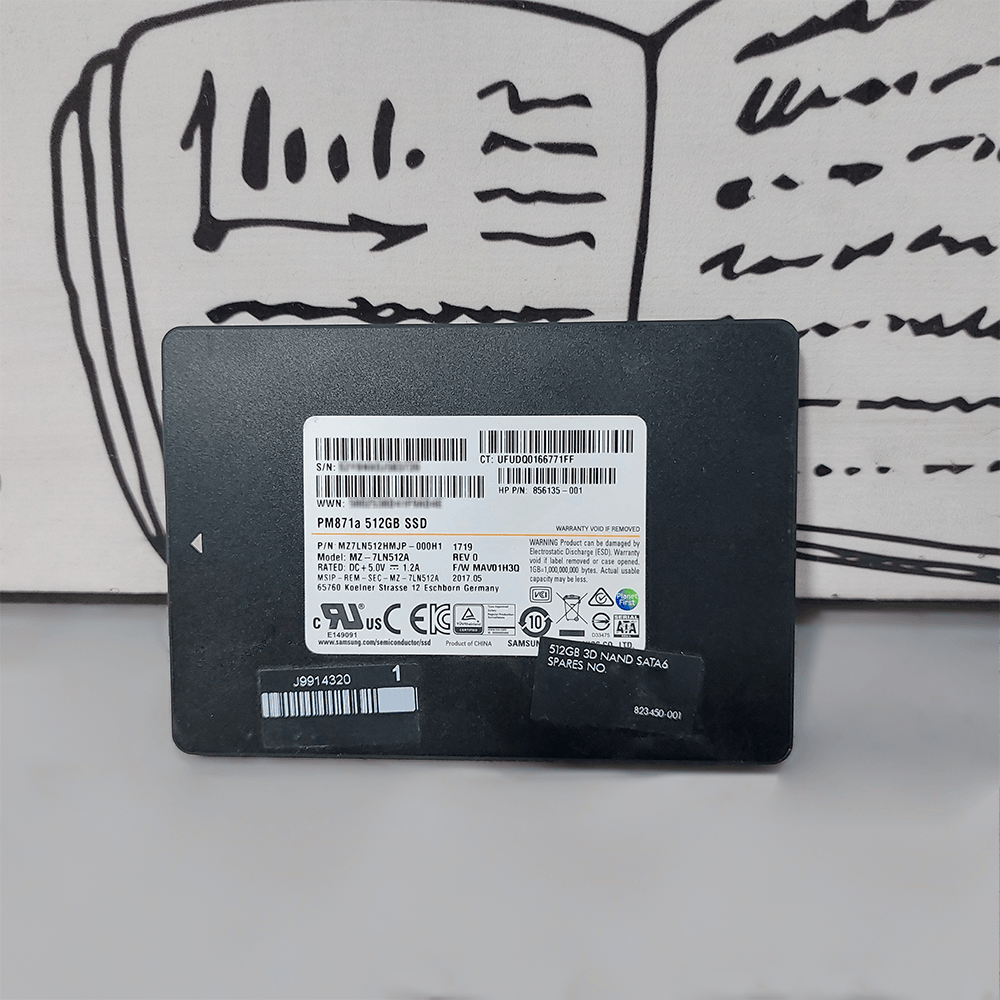 Samsung PM871a 512GB SATA 2.5 Inch Internal SSD (Original Used)