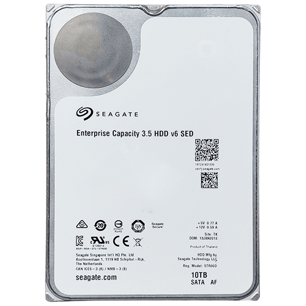 Seagate Enterprise v6 SED 10TB 3.5 Inch Surveillance Internal Hard Drive (Original Used)