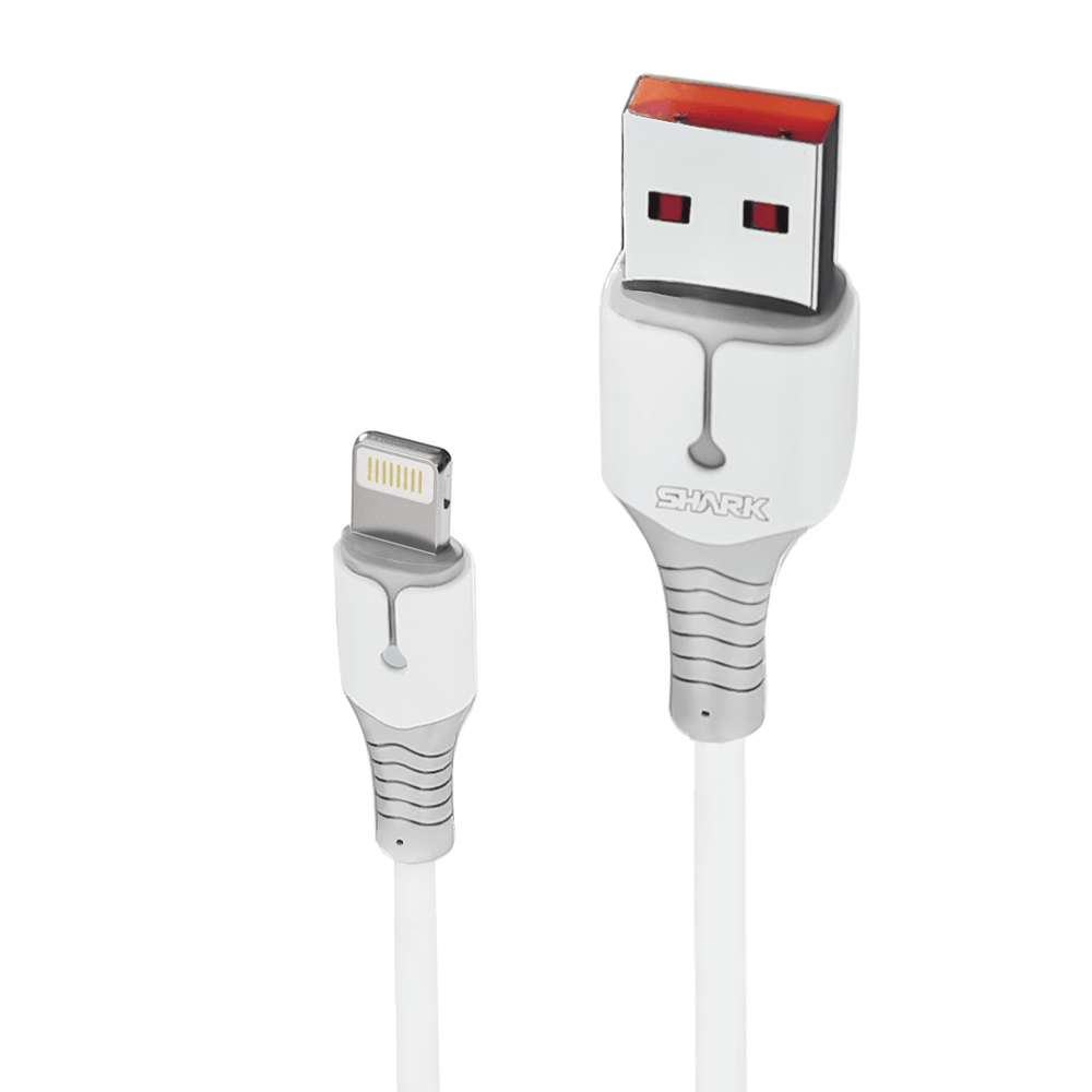 Shark SH-101 USB To Lightning Cable 2.4A Fast Charging 1m - White