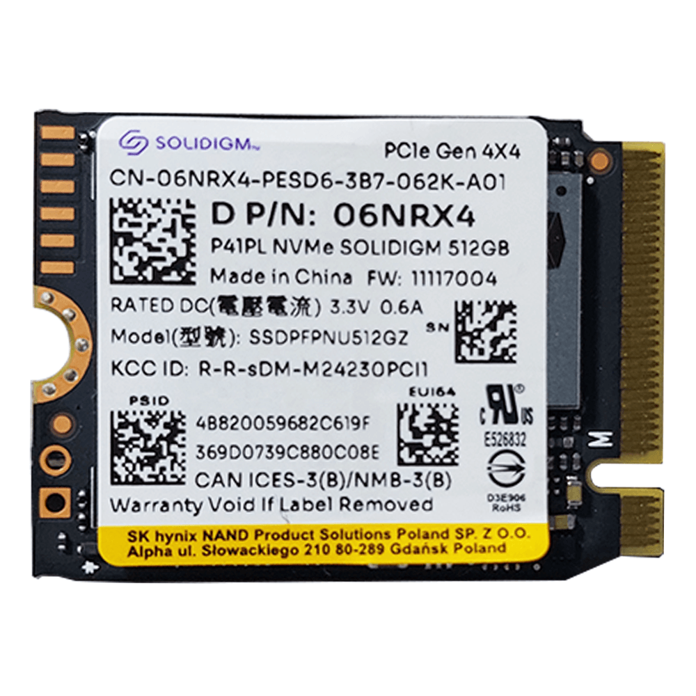 Sk Hynix Solidigm P41 Plus 512GB NVMe PCIe M.2 SSD (Original Used)