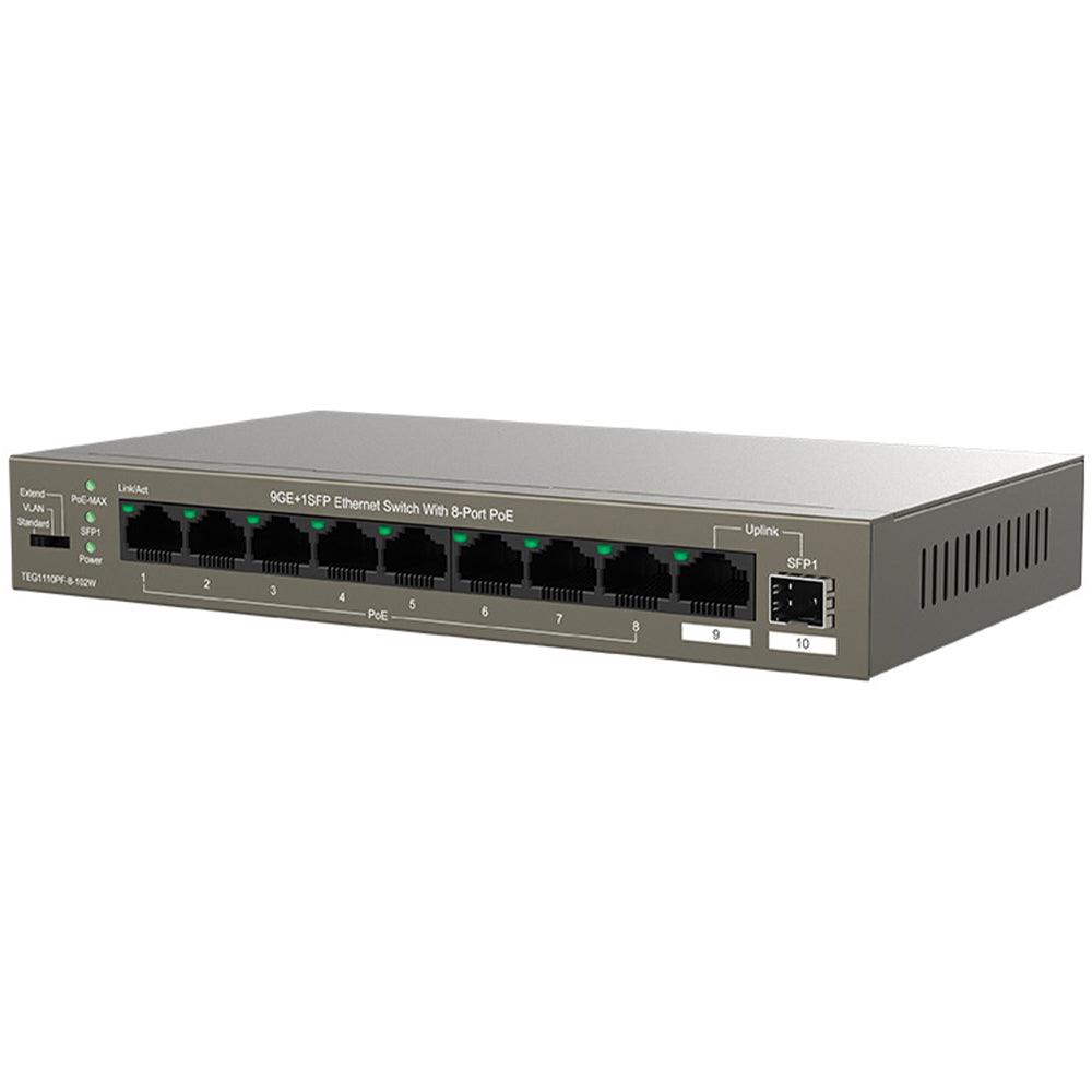 Tenda TEG1110PF-8-102W Unmanaged Desktop PoE Switch 10 Port With 8 Port PoE