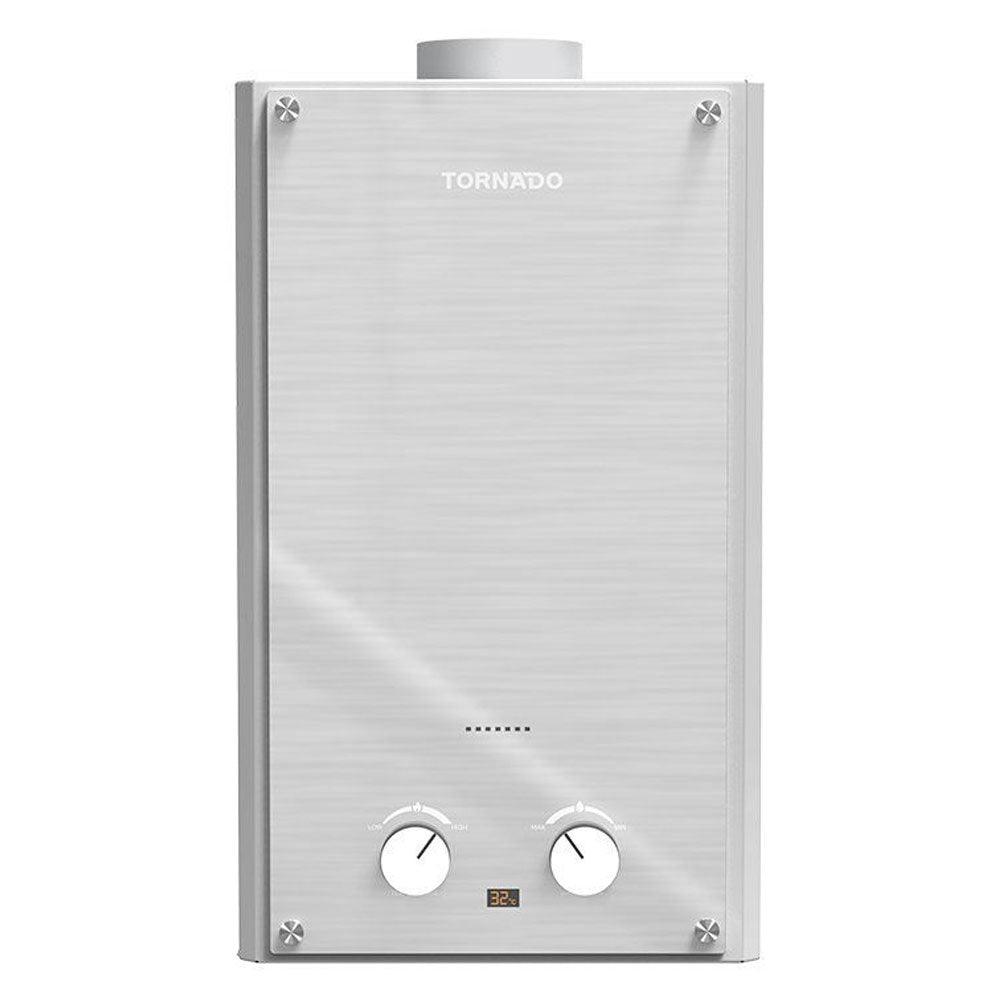 Tornado Gas Water Heater With Chimney GHE-10MP-GS 10L - Silver