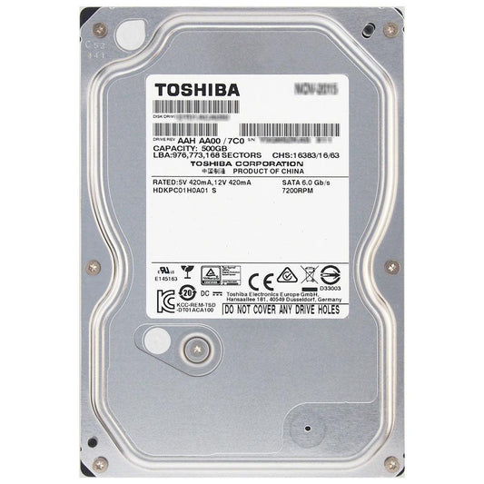 Toshiba 500GB 3.5 Inch Internal PC Hard Drive (Original Used) - Kimo Store