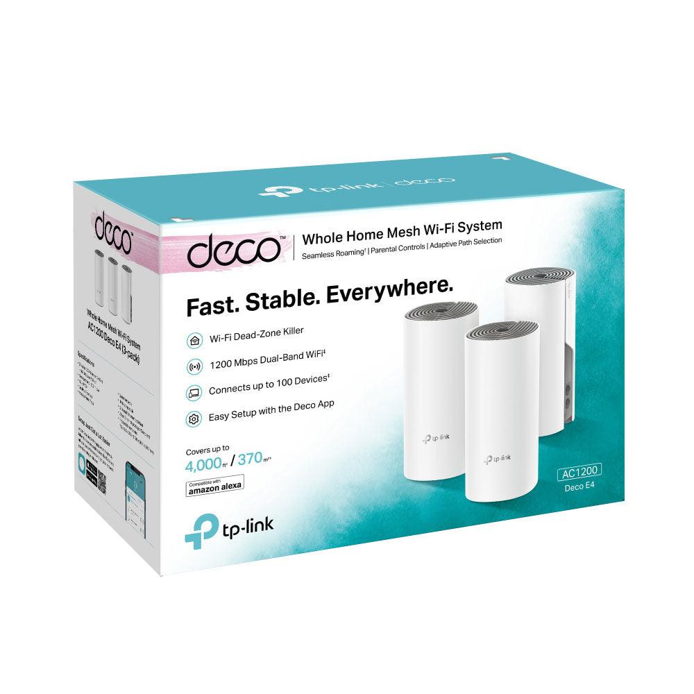 TP-Link Deco E4 AC1200 Whole Home Mesh Wi-Fi System 1200Mbps (3 Pack) - Kimo Store