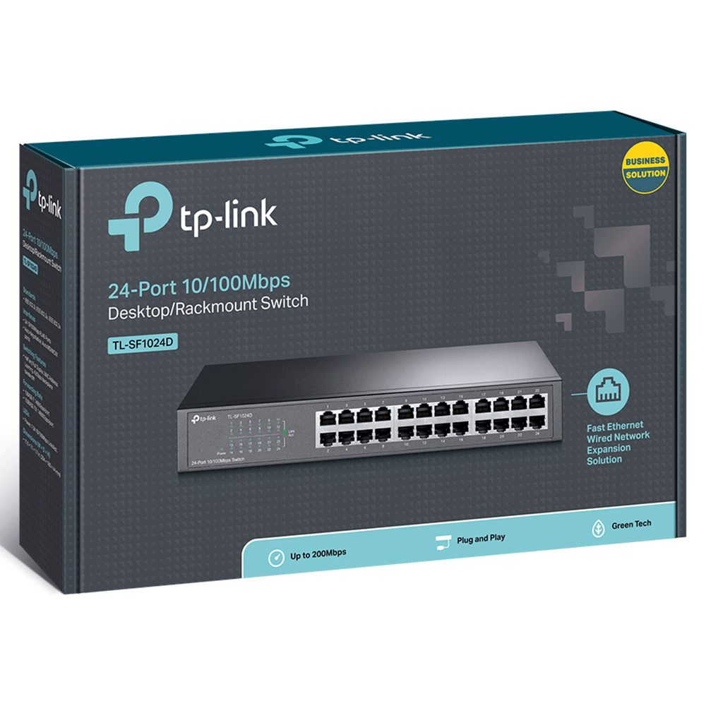 TP-Link TL-SF1024D Unmanaged Rackmount Switch 24 Port 10/100Mbps - Kimo Store