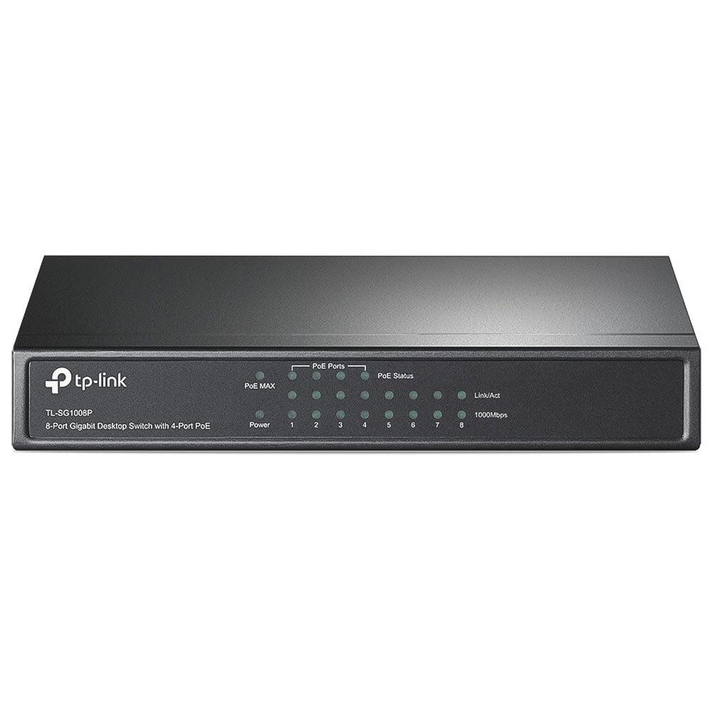 TP-Link TL-SG1008P Unmanaged Desktop PoE+ Switch 4 Port 10/100/1000Mbps + 4 Port Gigabit Uplink 64W