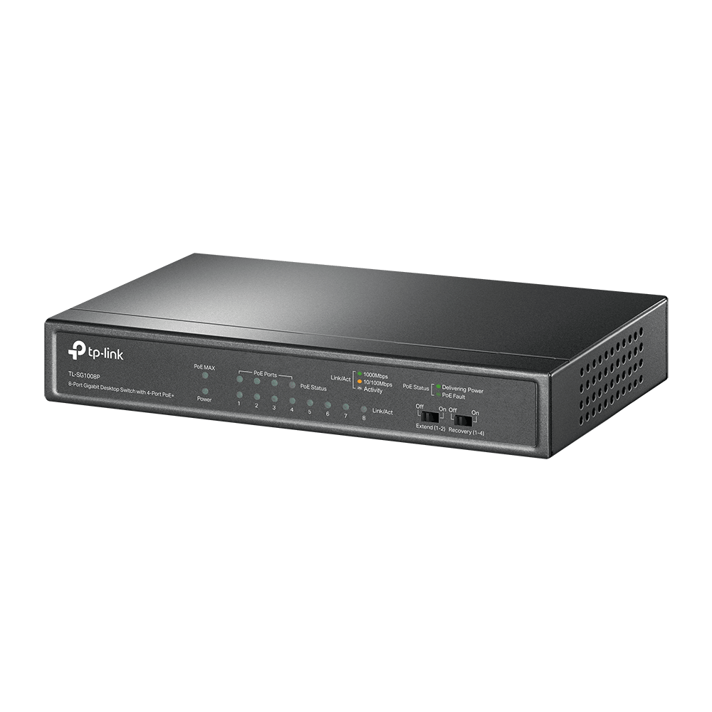TP-Link TL-SG1008P Unmanaged Desktop PoE+ Switch 4 Port 10/100/1000Mbps + 4 Port Gigabit Uplink 64W