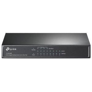 سويتش تي بي لينك 4 منافذ 1000/100/10 ميجابت في الثانية (+PoE) + 4 منافذ (RJ45) 1000/100/10 ميجابت في الثانية 64 وات Uplink TL-SG1008P Unmanaged Desktop
