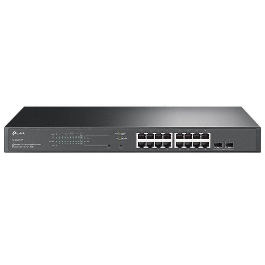 TP-Link TL-SG2218P JetStream Rackmount  PoE+ Switch 16 Port 101001000Mbps + 2 Port Gigabit SFP