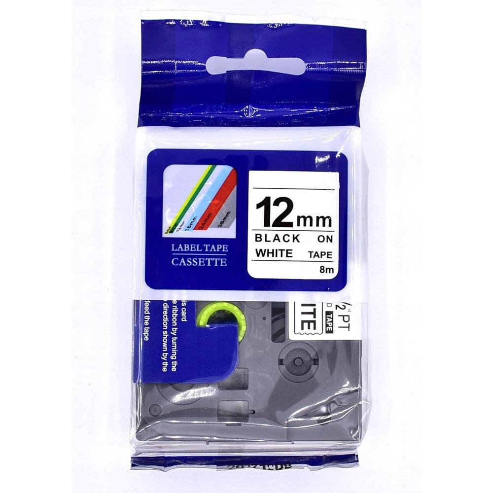 TZC-S231 Black on White Label Tape 12mm 8m