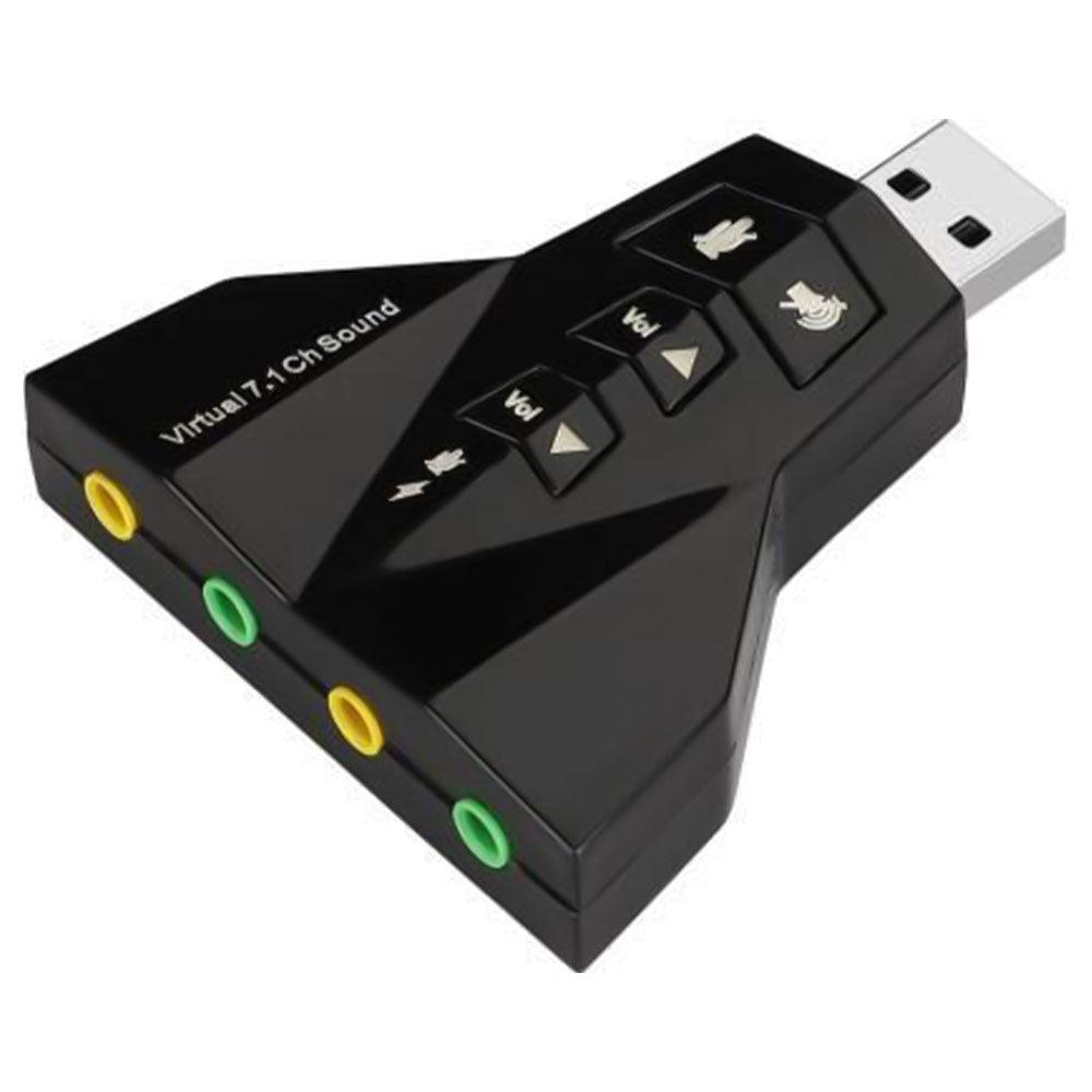 USB Sound Card Plane 7.1Ch + Volume Control