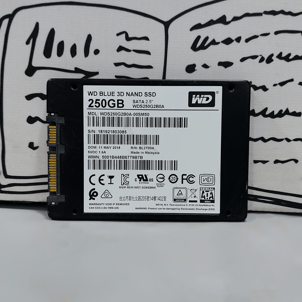 Western Digital 250GB SATA 2.5 Inch Internal SSD (Original Used) - Kimo Store