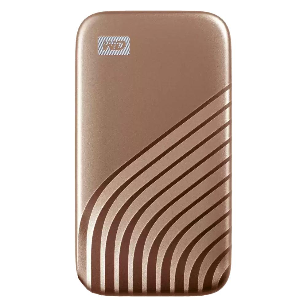 Western Digital My Passport 500GB Portable External NVMe SSD Drive - Gold