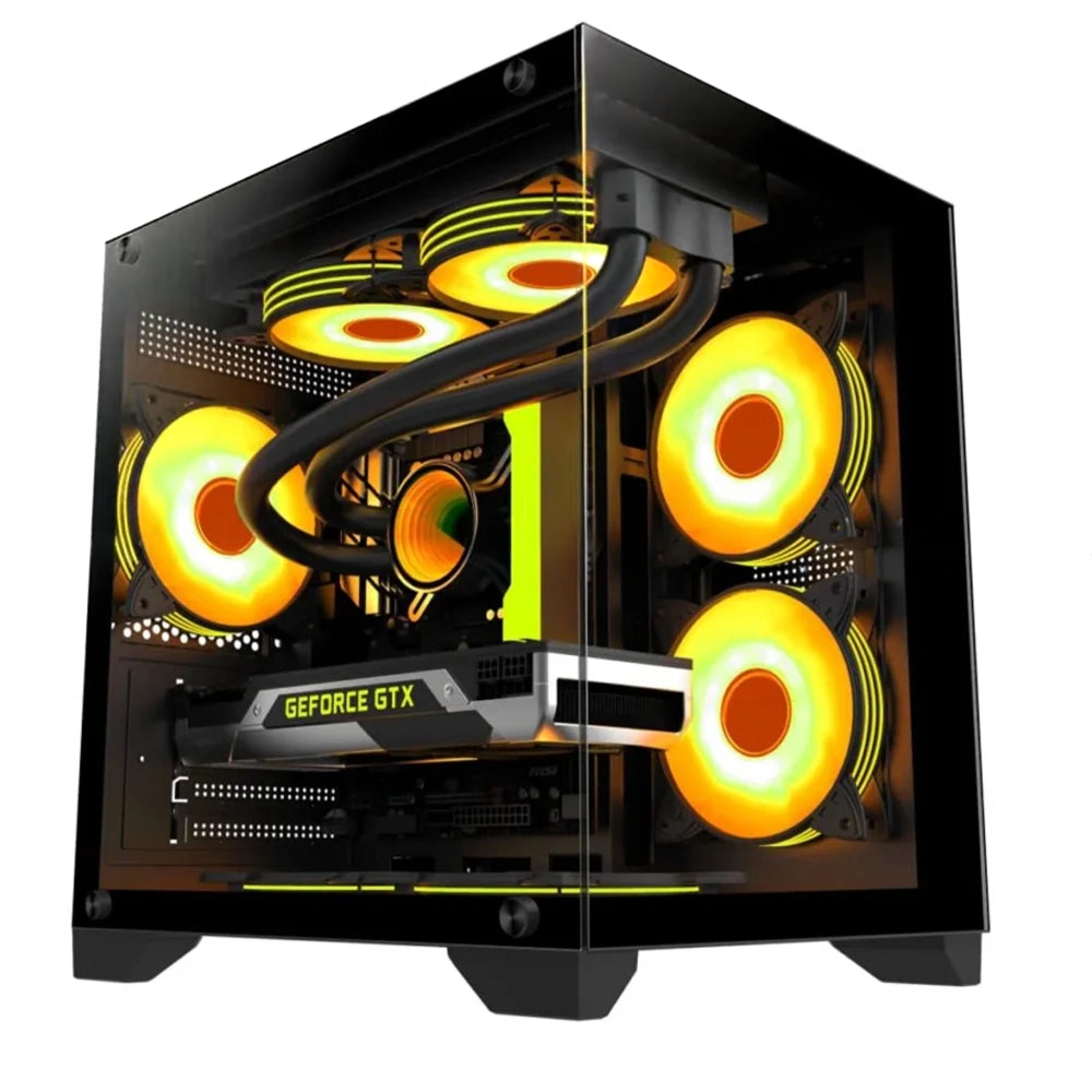كيس ميد تاور فانتوم جيمينج Aurora Pro (انتل كور i5-6400 - رام 8 جيجابايت - هارد SSD 128GB - زوتاك جيمينج جيفورس GTX 1660 Twin Fan 6GB GDDR5 - مازربورد LG MS-G021 LGA1151 - باورسبلاى 600W) تجميعة استعمال