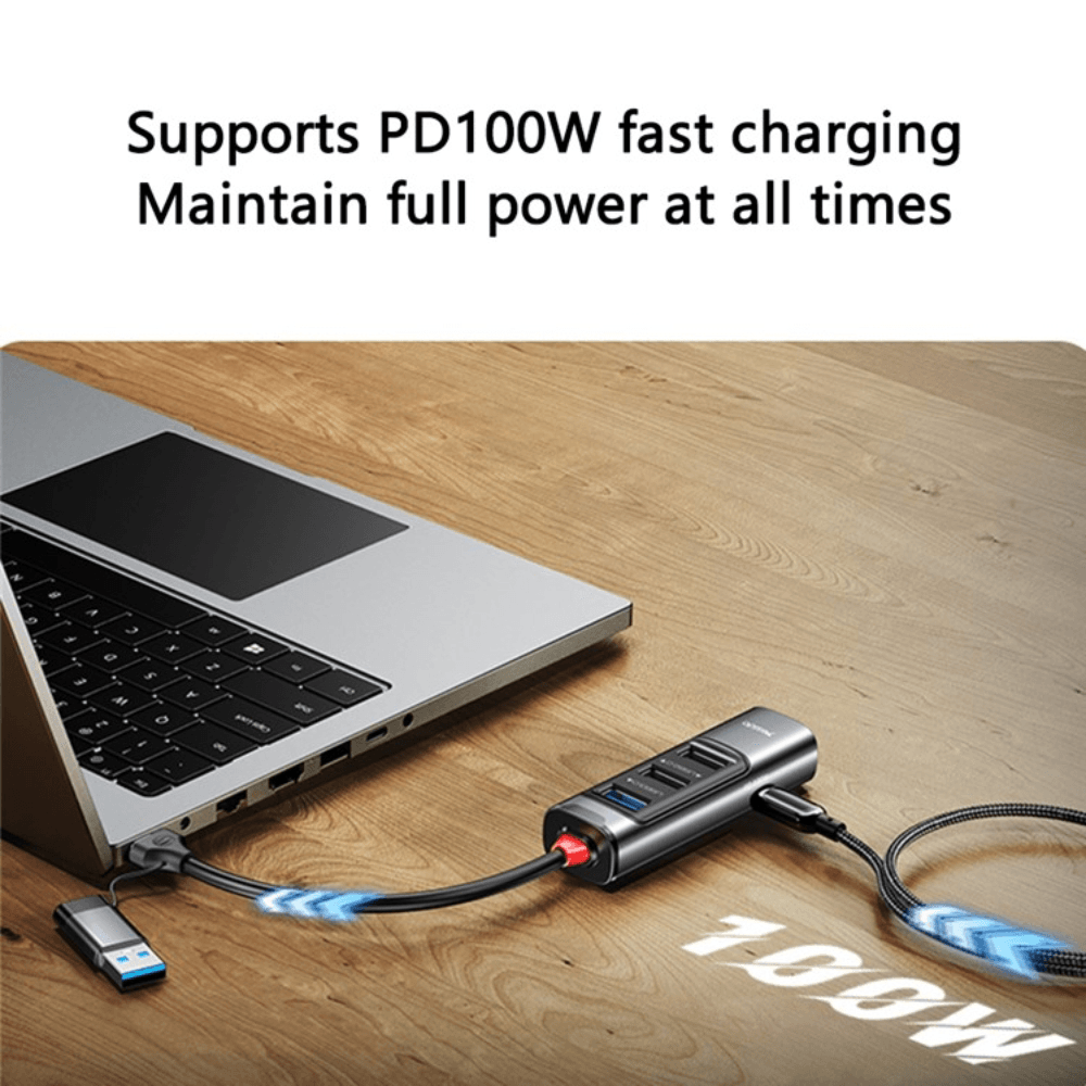 Yesido HB21 5in2 Type-C + USB HUB Converter 100W PD Charging 1 Yesido HB21 5in2 Type-C