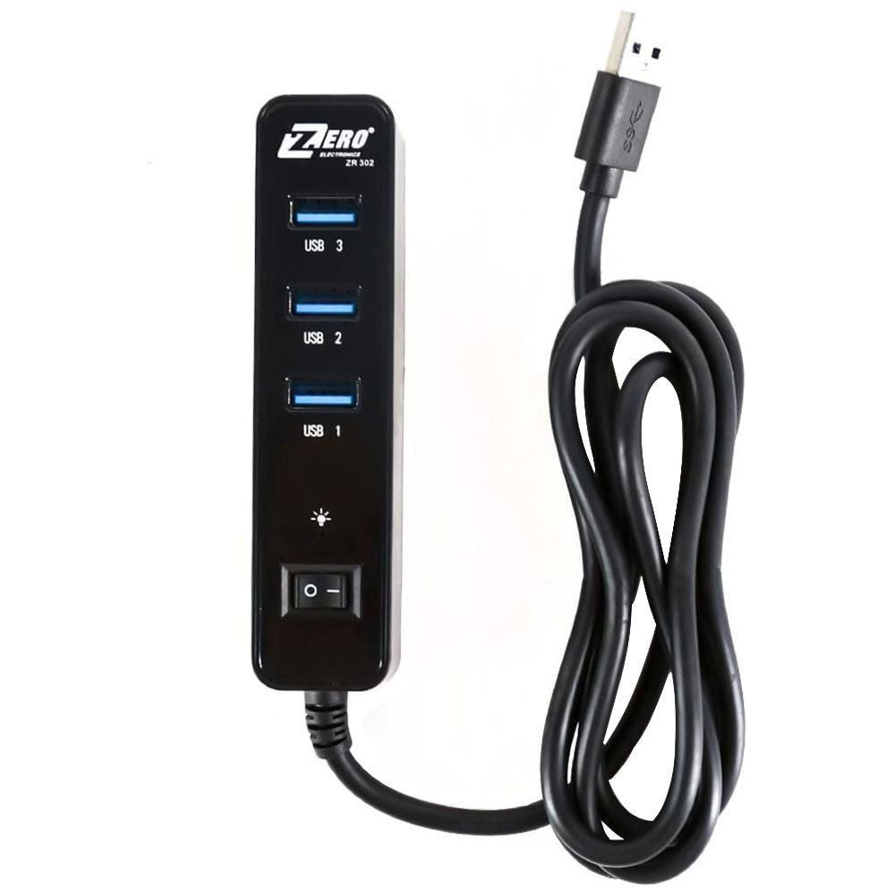 Zero ZR302 USB HUB 4 Ports + 1 Switche - Kimo Store