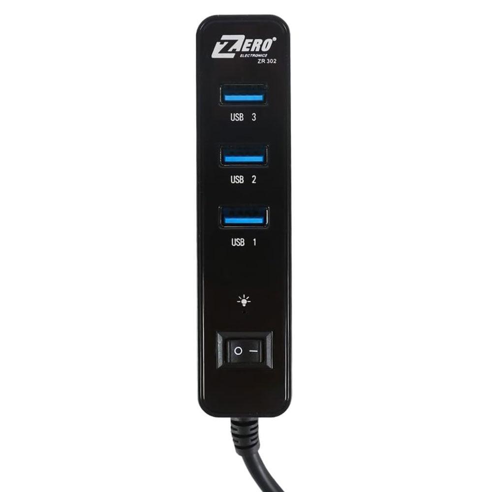 Zero ZR302 USB HUB 4 Ports + 1 Switche - Kimo Store