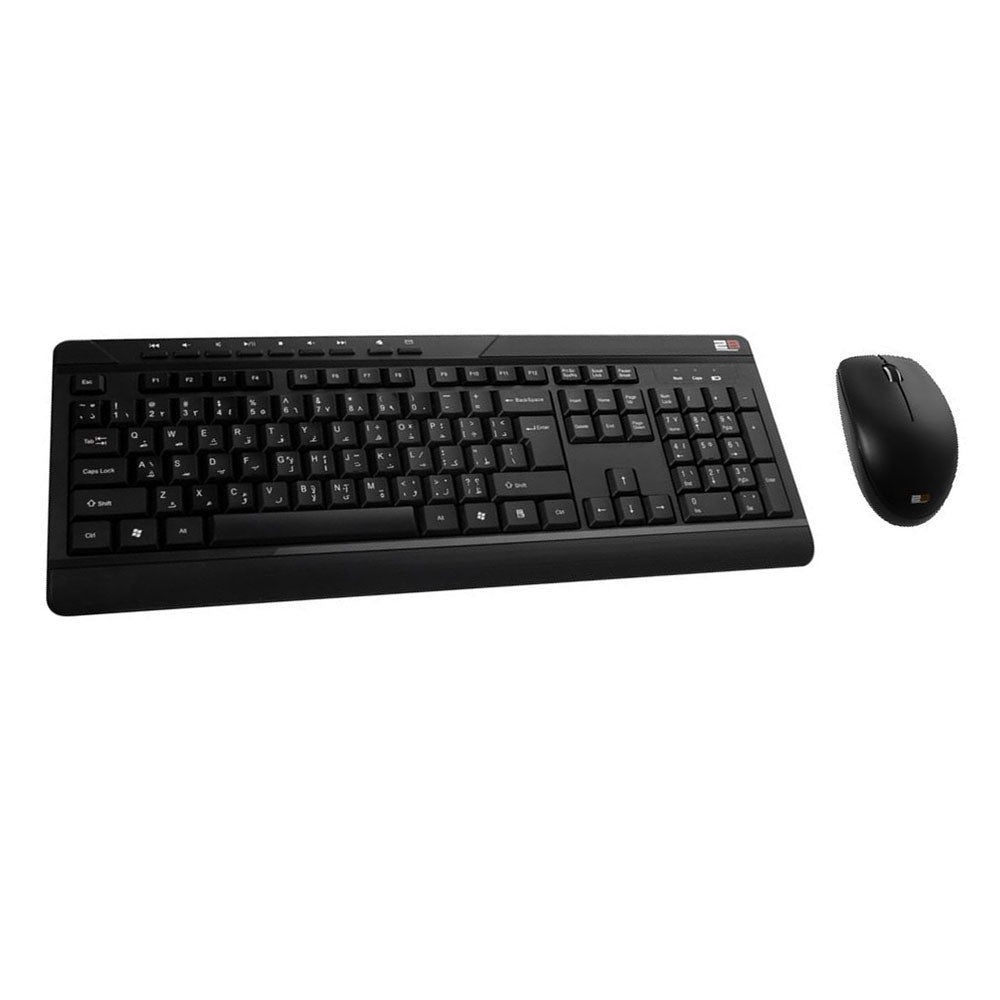 2B KB443 Wireless Keyboard + Mouse Combo English & Arabic