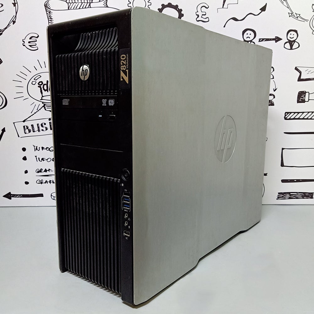 HP Z820 Tower Workstation (2x CPU Intel Xeon E5-2620 - 8GB DDR3 - No Hard - No Graphics Card - DVD RW) Original Used