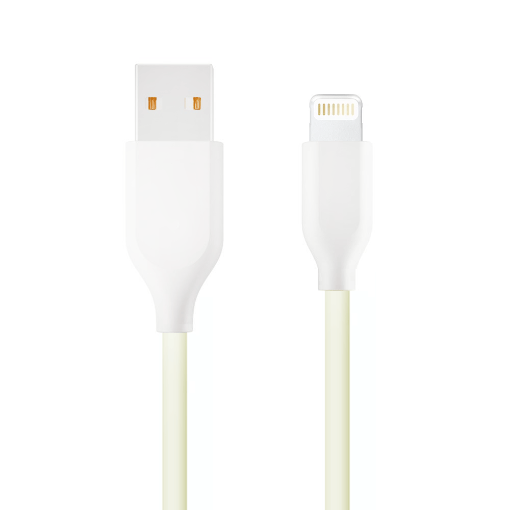 Oveq Whelk USB To Lightning Cable 3A Fast Charging 1m - Off White