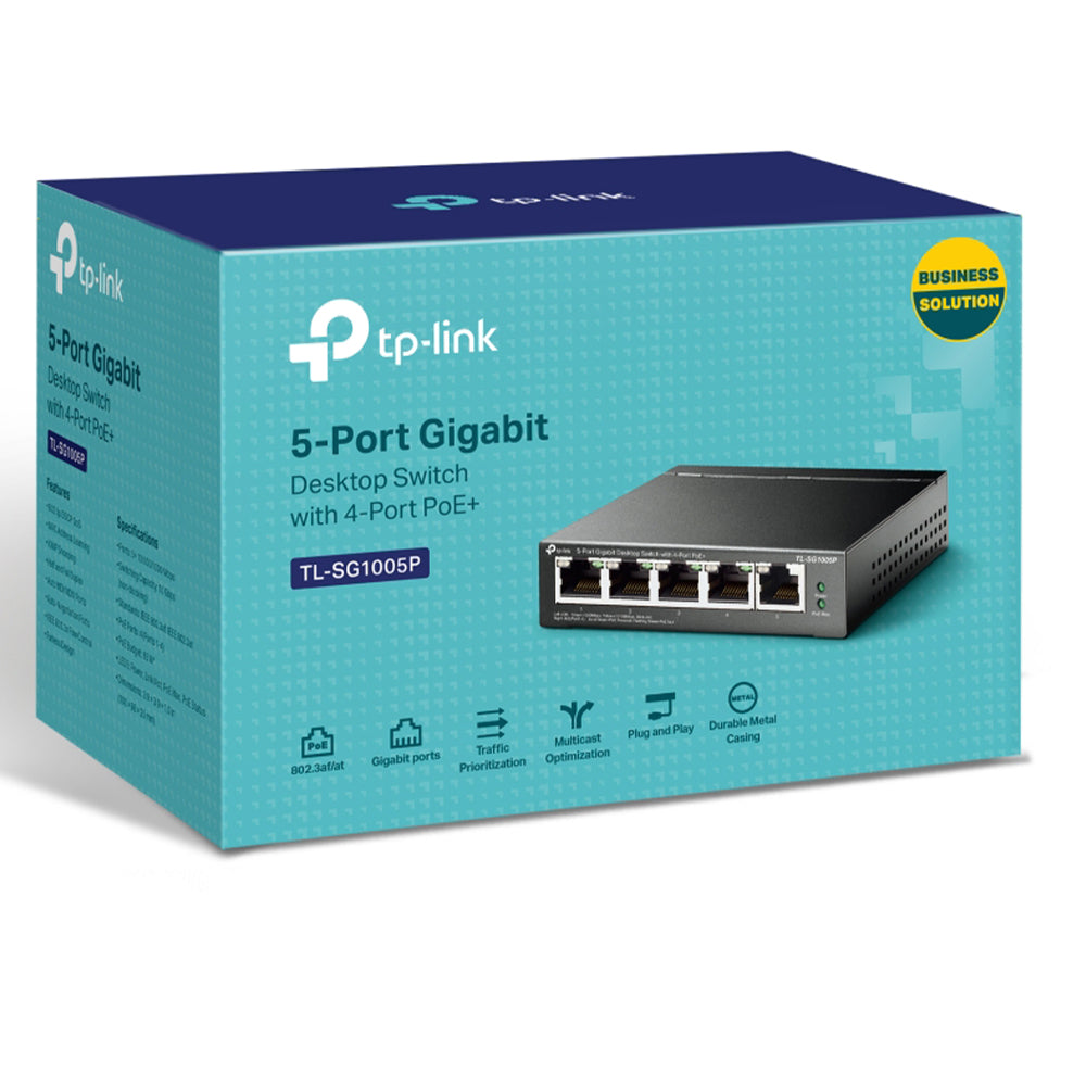 TP-Link TL-SG1005P Unmanaged Desktop PoE Switch 5 Port 10/100/1000Mbps