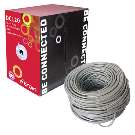 كابل نت وورك ايترين 305 ياردة DC120 Cat5 UTP - رمادي