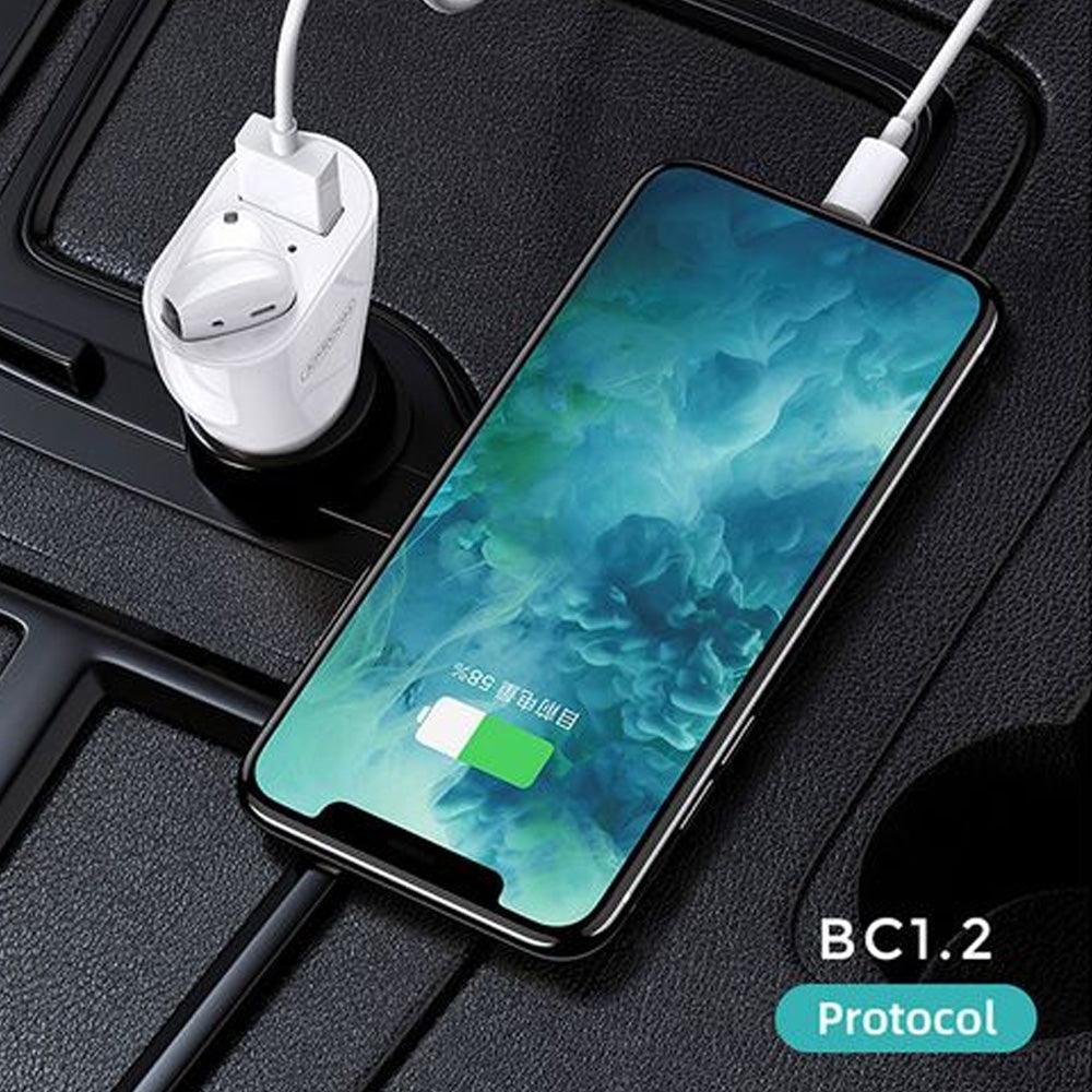 Joyroom-JR-CP1-Car-Charger-USB-_-Wireless-Earbud-2.4A-Fast-Charging-3