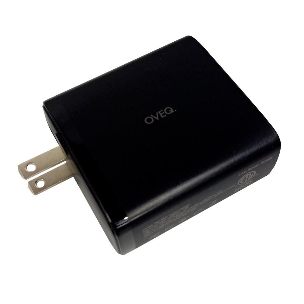 Oveq Gan Series Wall Charger 2x PD Type-C + QC3.0 USB 65W Fast Charging
