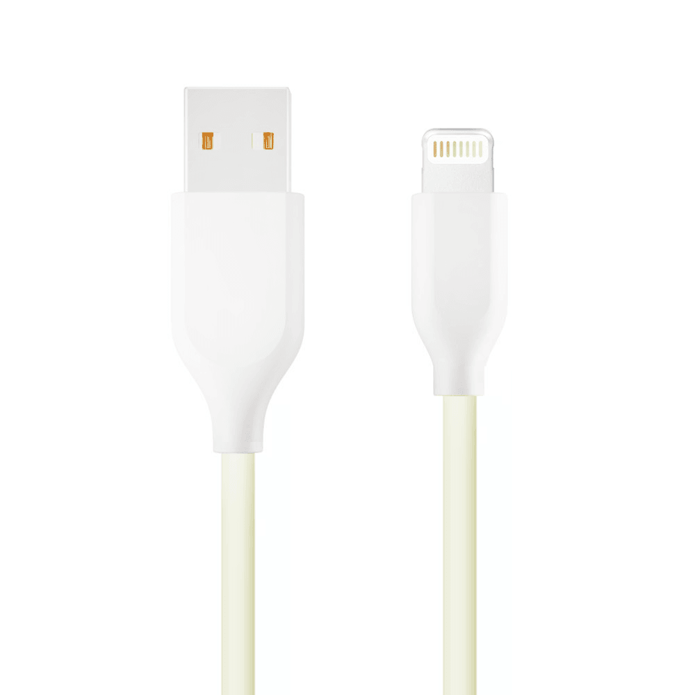 Oveq Whelk USB To Lightning Cable 3A Fast Charging 1m - Off White - Kimo Store