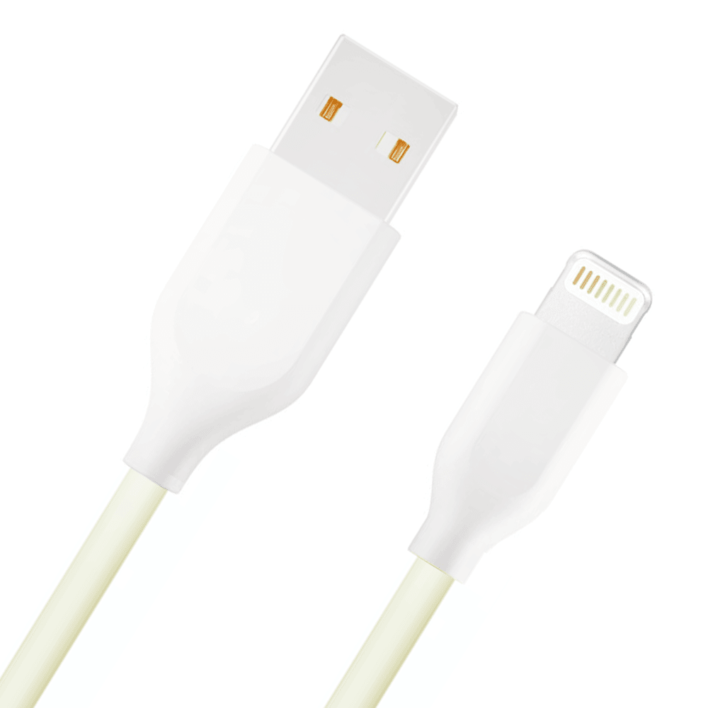 Oveq Whelk USB To Lightning Cable 3A Fast Charging 1m - Off White - Kimo Store