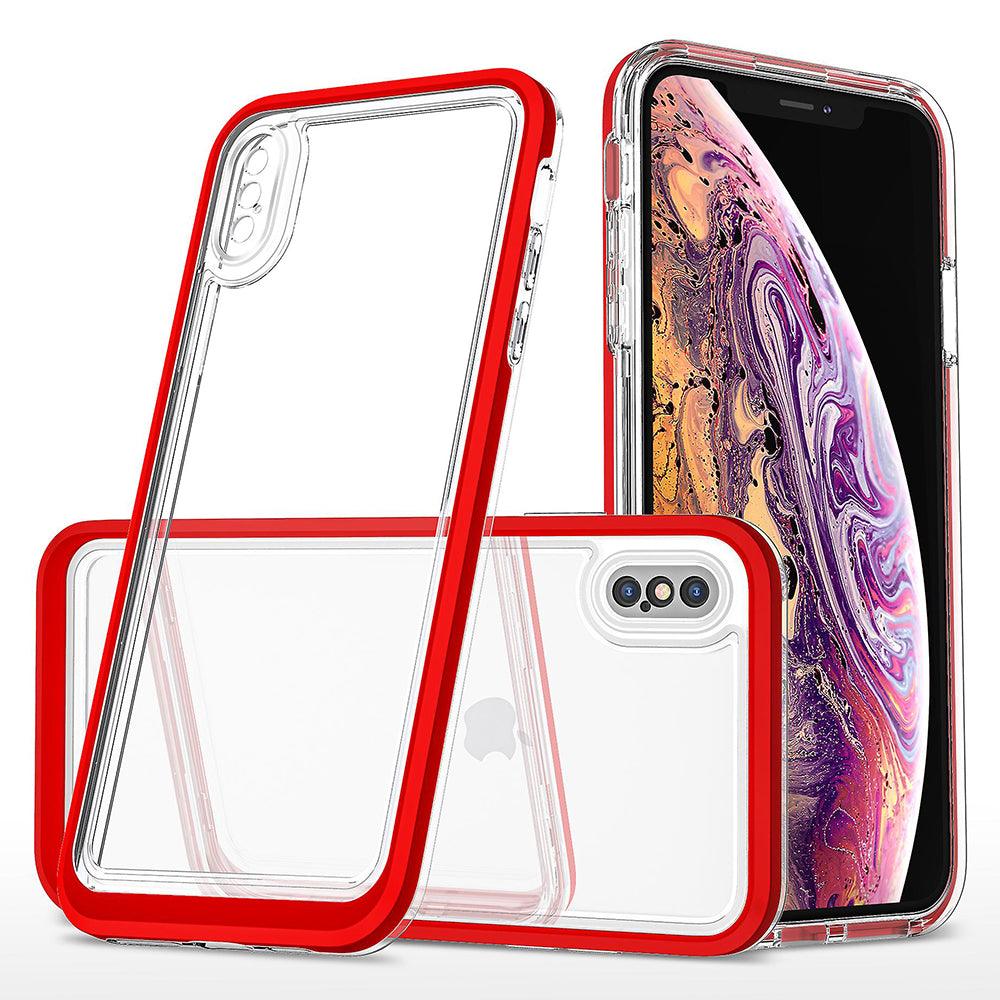 PhoneSoftSiliconeTransparentCoverWithFrameMetaAppleiPhoneXsMax_1