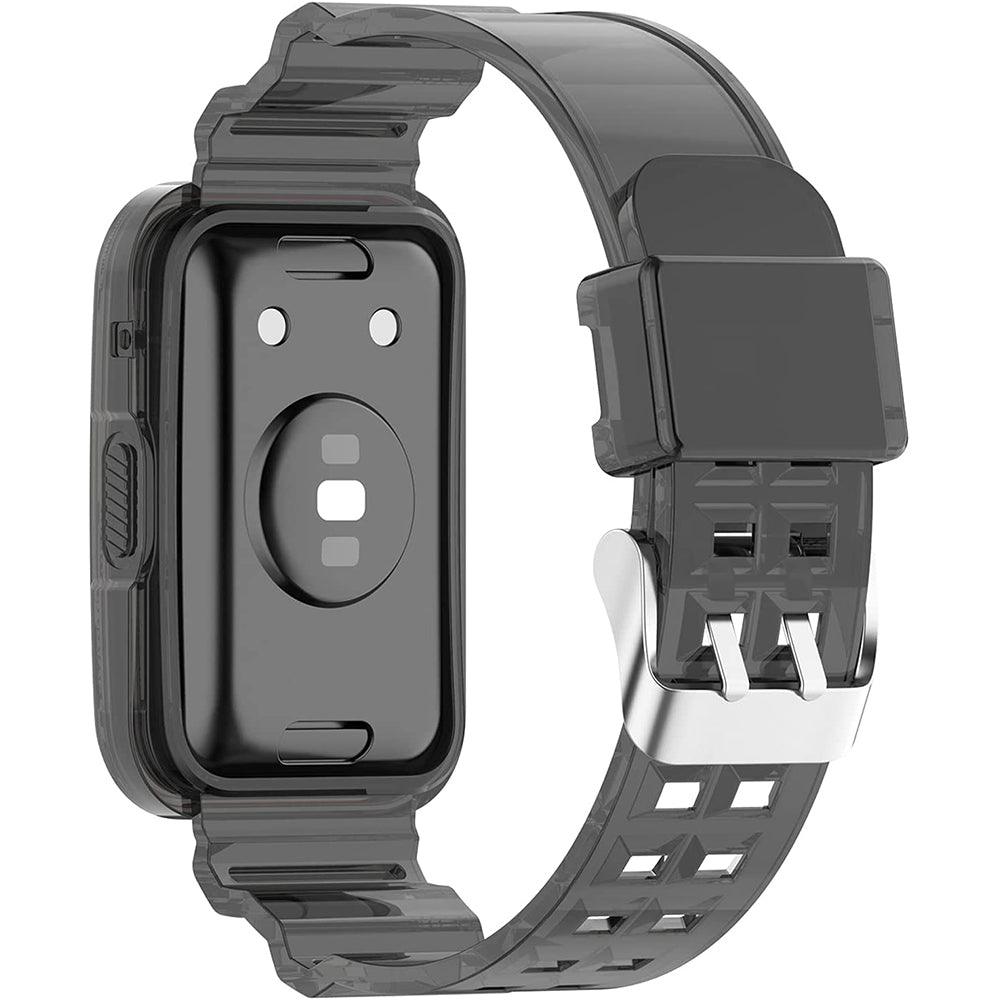 SiliconeFullProtectionStrapWithCoverHuaweiWatchFit-TransparentBlack_2