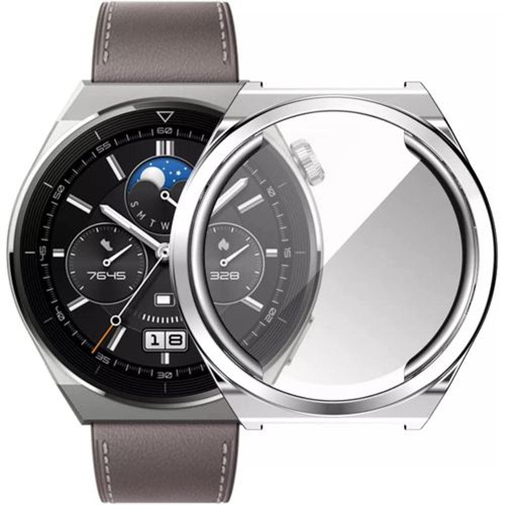 SmartWatchSiliconeCoverWithFrameHuaweiGT3Pro46mm-Silver_1