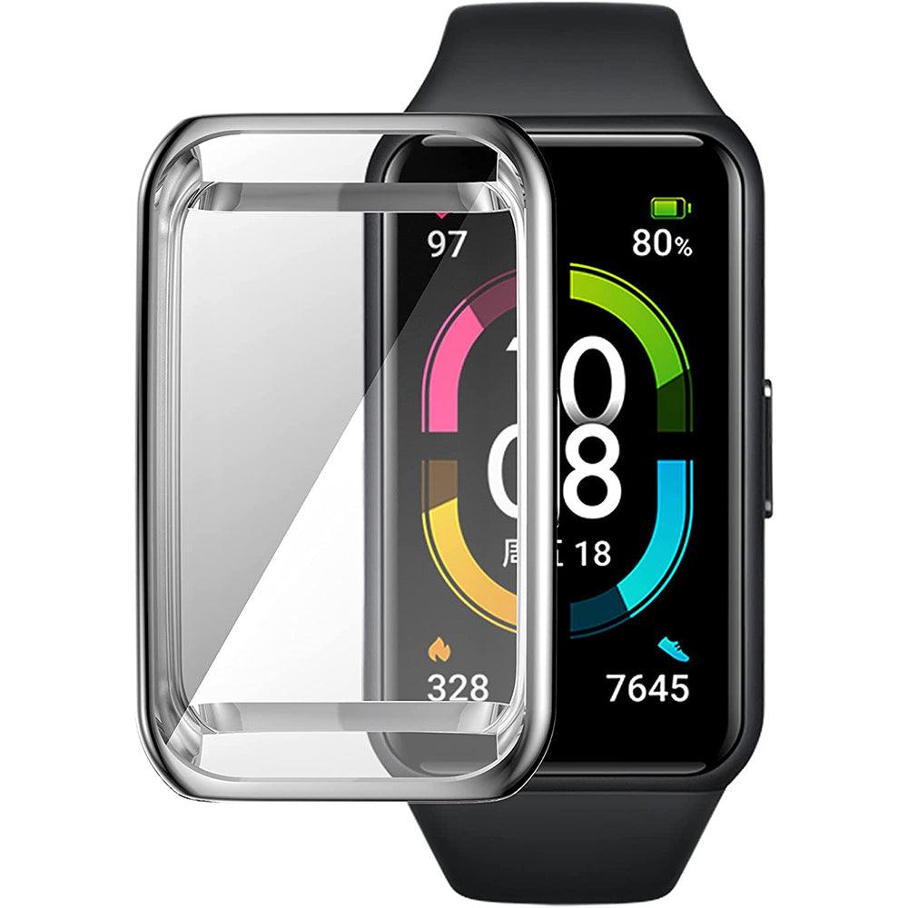 SmartWatchSiliconeFullCoverWithFrameHuaweiBand6-Silver_1