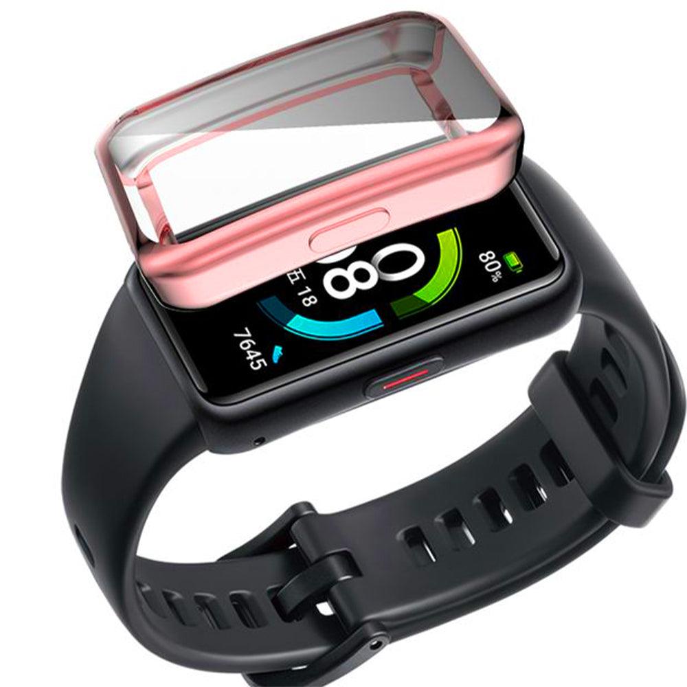 SmartWatchSiliconeFullCoverWithFrameHuaweiBand6-RoseGold_3