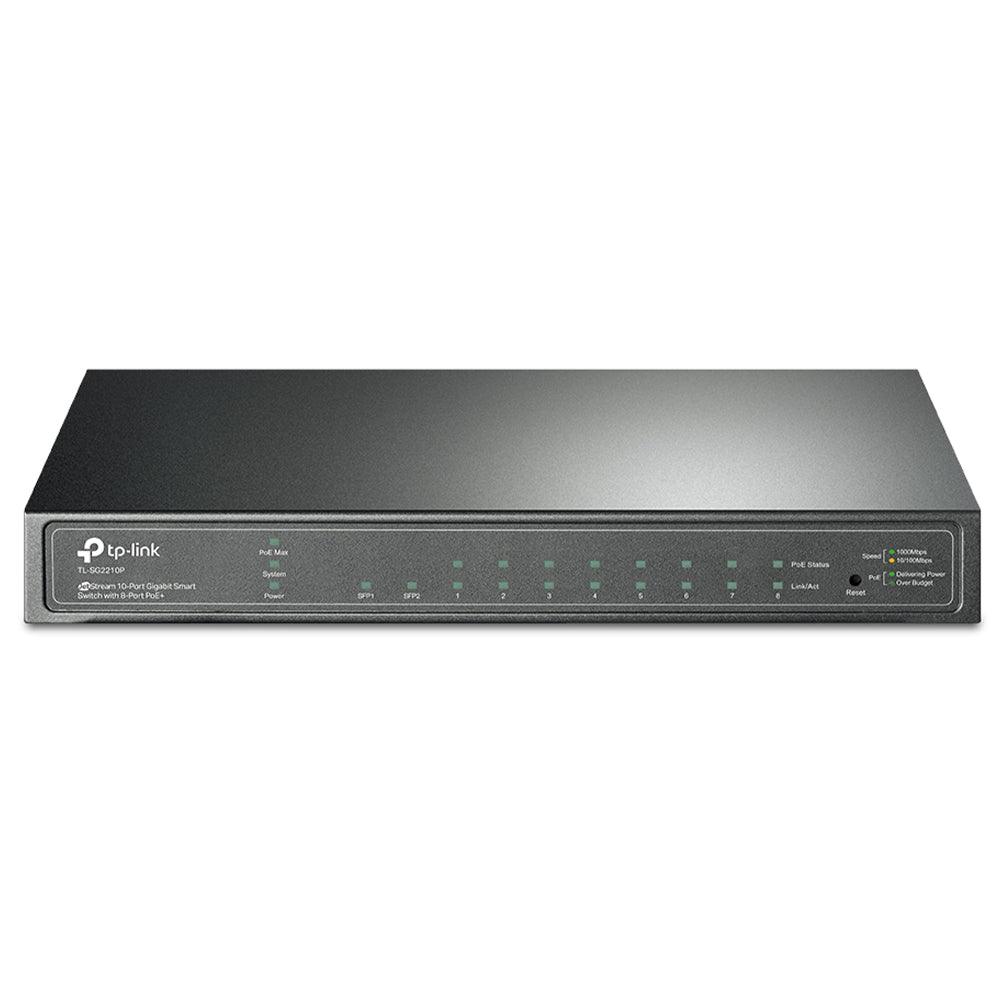 TP-Link TL-SG2210P Unmanaged Desktop PoE+ Switch 8 Port 10/100/1000Mbps + 2 Port Gigabit SFP 61W