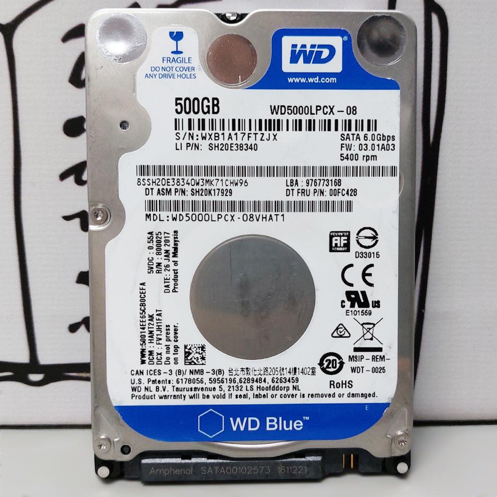 Wd Notebook Western Digital 500GB 2.5 Inch Internal Laptop Hard Drive Original Used